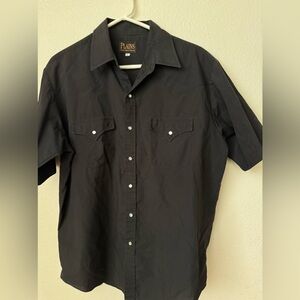 Plains western wear pearl snap button down